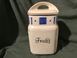 Recipient / Cutie veche din ceramica mijlocul secolului XX pentru Fructe ( Frukt ) cu marcaj Gefle Porslin !