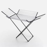 Uscător de rufe pliabil din aluminiu, 4 brațe, 173x98x112 cm, negru, CMCLASS