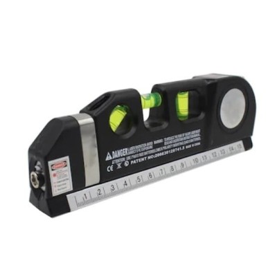 Nivela multifunctionala FOXMAG24 cu laser, boloboc si ruleta, 3 x baterie, negru foto
