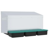 Cumpara ieftin Cuibar pentru gaini cu 3 compartimente, montat pe perete, otel galvanizat