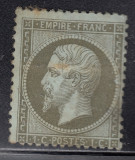 France 1862 Napoleon III 1C Mi.18c dark olive MH AM.411, Nestampilat