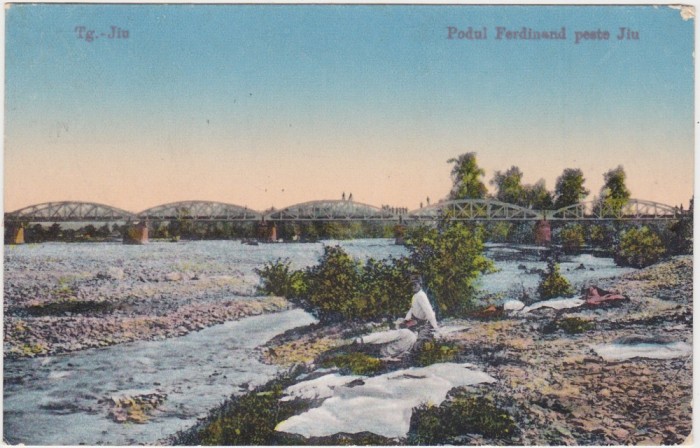 CP Targu Jiu Podul Ferdinand peste Jiu ND(1917)