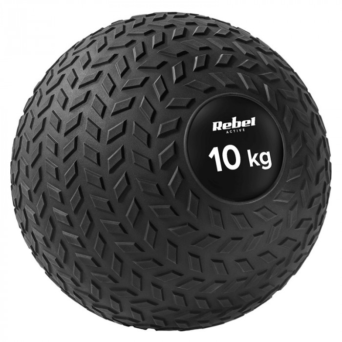 Minge medicinala mica Slam Ball pentru exercitii Rebel Active, 10 kg, 23 cm