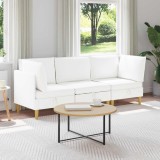 Cumpara ieftin Set de canapea modulara cu spatiu de stocare 3 buc. Alb