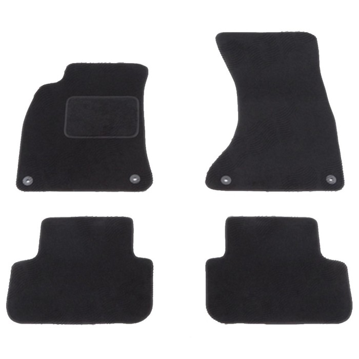 Set covorase auto mocheta Velor AUDI A4/S4 (B8), 11.2007-12.2015, negru,