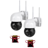 Kit supraveghere Wi‑Fi cu 2 camere Kruger&amp;Matz 5MP, 2 carduri SD