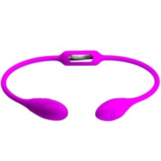 Vibrator dublu pentru cupluri PRETTY LOVE Dream Lover&rsquo;s Whip, flexibil și versatil, 12 funcții de vibrație, lungime 65.5 cm, mov