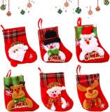 Set de 4 ciorapi pentru Craciun BESTZY, textil, multicolor, 17 x 10 x 12,5 cm