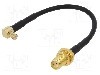 Cablu adaptor MCX tata, SMA mama, 150mm, {{Impedan&amp;#355;a de unda}}, JC Antenna -