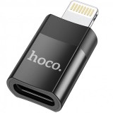 Adaptor Date si Incarcare USB-C - Lightning HOCO UA17, Negru, Apple