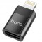 Adaptor Date si Incarcare USB-C - Lightning HOCO UA17, Negru