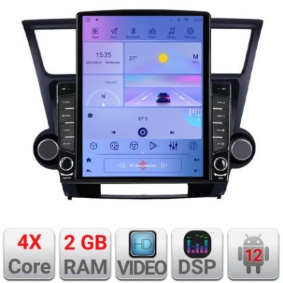 Navigatie Toyota Highlander 2007-2013 ecran tip TESLA 9.7&amp;quot; cu Android Radio Bluetooth Internet GPS WIFI 2+32 DSP Quad CarStore Technology foto