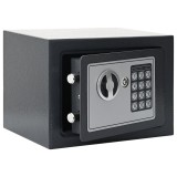 vidaXL Seif electronic Gri &icirc;nchis 23x17x17 cm Oțel