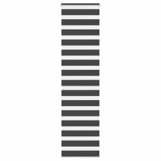 Jaluzea tip zebra neagră lățime țesătură 55,9 cm poliester foto