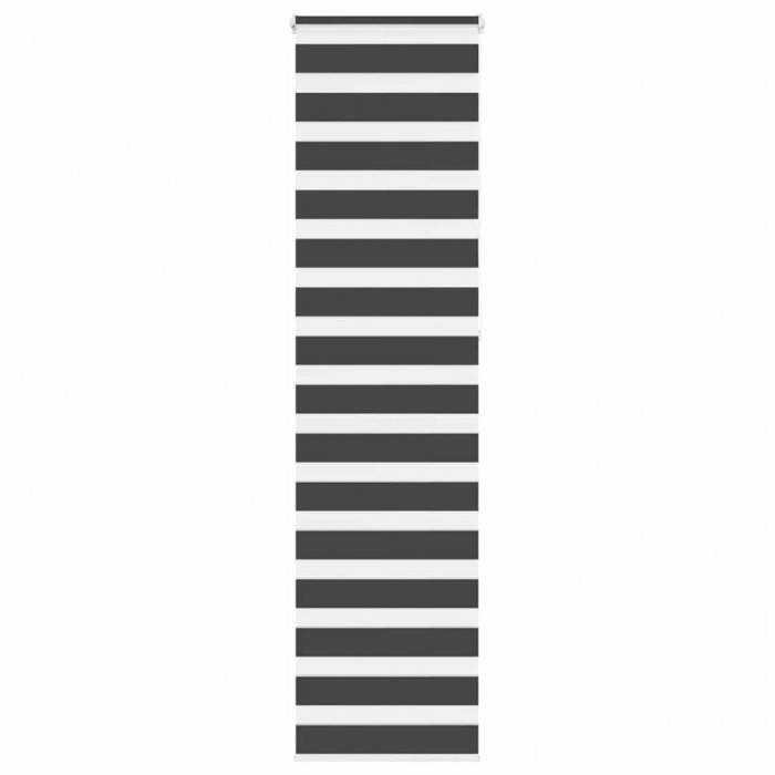 vidaXL Jaluzea tip zebra neagră lățime țesătură 55,9 cm poliester