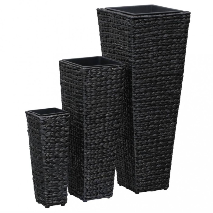 Gossi straturi inaltate, 3 buc., negru, zambila de apa