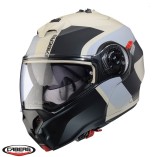Cumpara ieftin Casca modulabila (flip-up) Caberg model Duke Evo SV Indy P8 sand (nisipiu)/negru/gri mat Pinlock ready &ndash; lentila Pinlock inclusa S (55/56cm)
