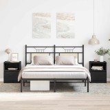 VidaXL Noptieră 2 buc Negru Stejar 40x40x50 cm Lemn de aglomerat