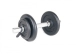 Cumpara ieftin Gantera Fier Reglabila 10kg Sportmann FitLine Training, Discuri Fier, Bara Cromata, Antiderapanta, 2x1.25kg, 2x2.5kg, Sigurante