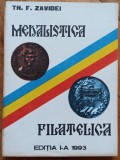Medalistica filatelica - Th. F. Zavidei// dedicatie autor pentru Ion Caramitru