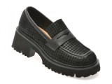 Mocasini EPICA negri, 1058D32, din piele intoarsa