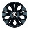 Set 4 Capace Roti pentru Skoda Nou Alb-Negru, model Top Black, R15, Volkswagen