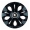 Set 4 Capace Roti pentru Skoda Nou Alb-Negru, model Top Black, R15