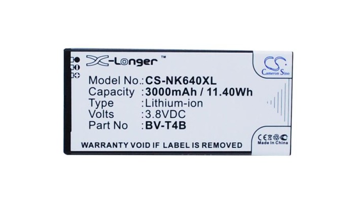 Cameron Sino 3000mAh Microsoft Lumia 640 XL,RM-1062,RM-1063 Baterie