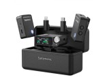 Kit microfon wireless Saramonic Ultra 01 (2TX+RX)ClearVoice, IPX5, 2 x magn. microf., negru