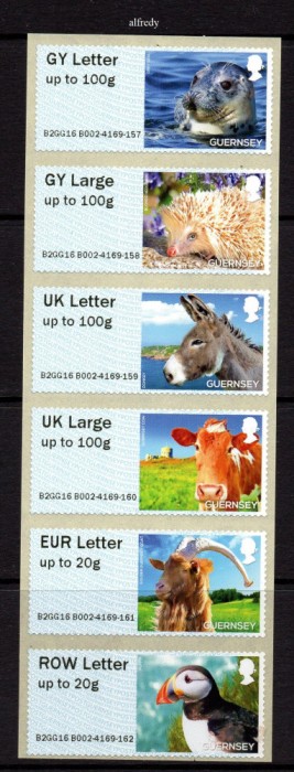 Guernsey 2016, Fauna, ATM, serie neuzata, MNH