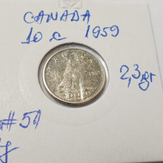 moneda canada 10c 1959 ag