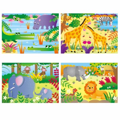 Set 4 puzzle-uri Jungla - 24 piese foto