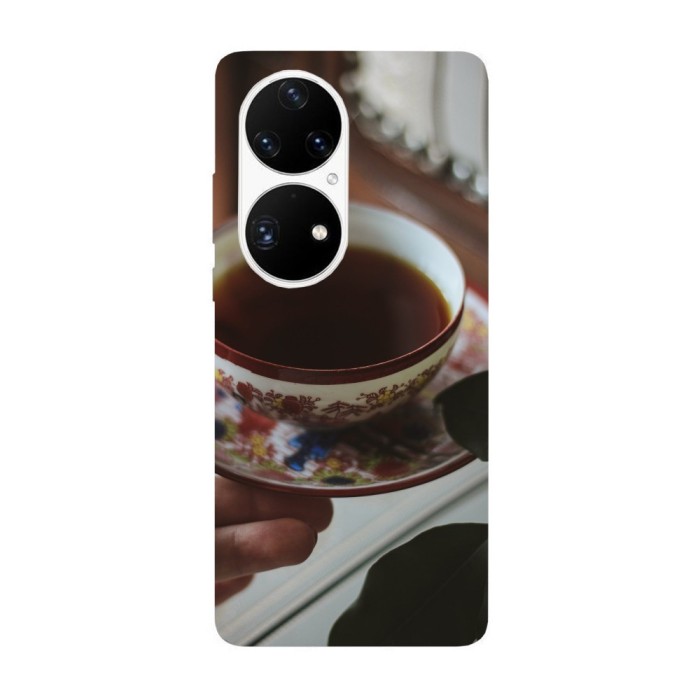 Husa compatibila cu Huawei P50 model Coffee cup, Silicon, TPU, Viceversa