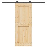 VidaXL Ușă glisantă cu set feronerie, 90x210 cm, lemn masiv de pin