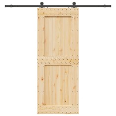 vidaXL Ușă glisantă cu set feronerie, 90x210 cm, lemn masiv de pin 3332721