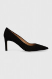 BOSS tocuri din piele intoarsa Janet Pump 70-S_N culoarea negru, 50498810