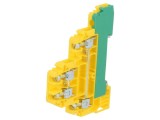 Conector de &Icirc;mbinare Șine 0,5-4mm&sup2; Galben-Verde 6,4mm TS35