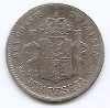 Spania 1 Peseta 1894 - Alfonso XIII (2nd portrait) Argint 5g/835, 22.5 mm KM-702, Europa
