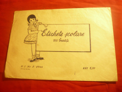 Plic cu Reclama pt. Etichete scolare nr 1/1964 foto