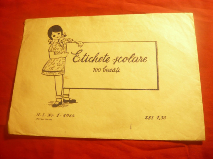 Plic cu Reclama pt. Etichete scolare nr 1/1964