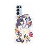 Husa compatibila cu Oppo A55, Viceversa, model Hestia Chibi DanMachi, Silicon, TPU, Transparent, Carcasa