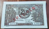Reproducere Bancnota 2 Lei 1938 Specimen Romania - Replica Colectie Numismatica