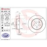 Set disc frana Mercedes Clasa C (W204) 01.07-01.15, Spate, 278X9mm, plin, BREMBO