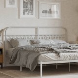 Cumpara ieftin Tăblie de pat metalică, alb, 180 cm