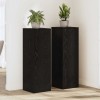 VidaXL Suport pentru plante 2 pcs Stejar negru 33 x 33 x 100 cm 3365606