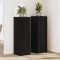 vidaXL Suport pentru plante 2 pcs Stejar negru 33 x 33 x 100 cm 3365606