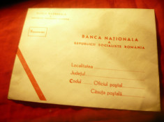 Plic special cu Antetul Banca Nationala RSR foto