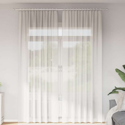 Gossi perdele voile cu bucle 2 buc alb 140x260 cm foto