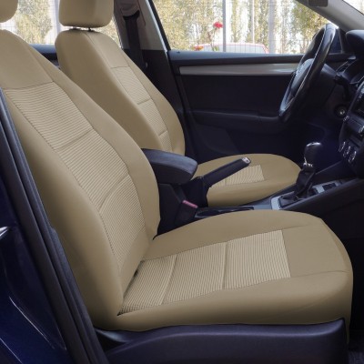 Set Huse Scaune Premium Lux Bej foto