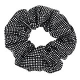 Elastic de par textil negru cu strass argintiu, CMCLASS